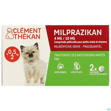 Clement Thekan Milprazikan 4mg/10mg Chaton Comprime 2
