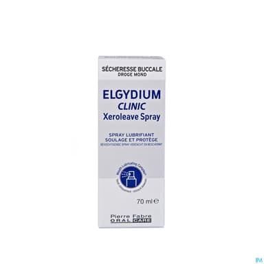 Elgydium Clinic Xeroleave Spray Buccal Lubrifiant Pour Bouche Seche Dispositif Medical 70ml