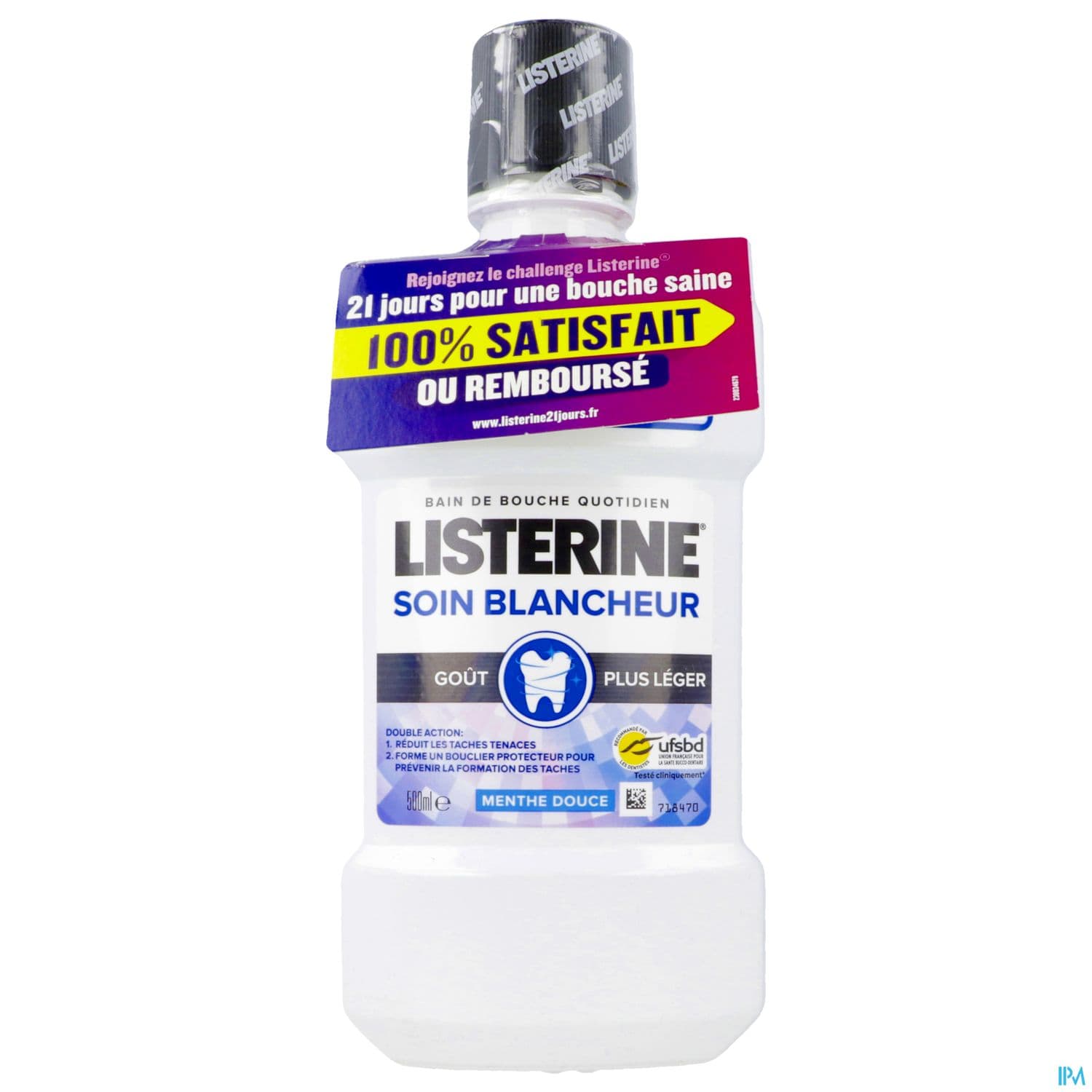 Listerine Soin Blancheur Bain De Bouche Gout Plus Leger 500ml