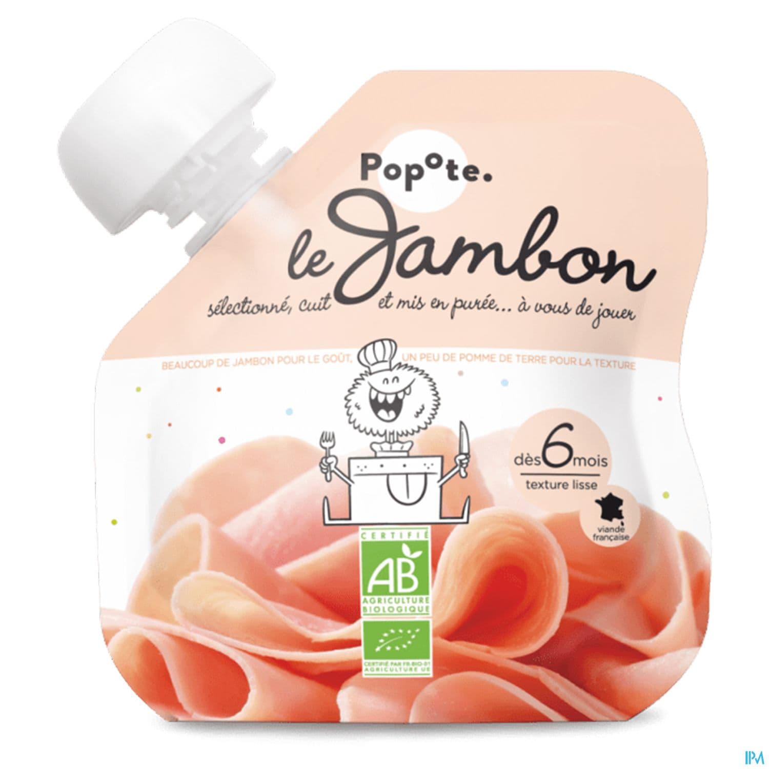 POPOTE PUREE JAMBON MORCEAUX 60G