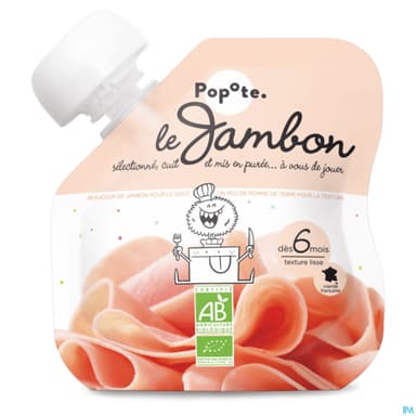 POPOTE PUREE JAMBON MORCEAUX 60G