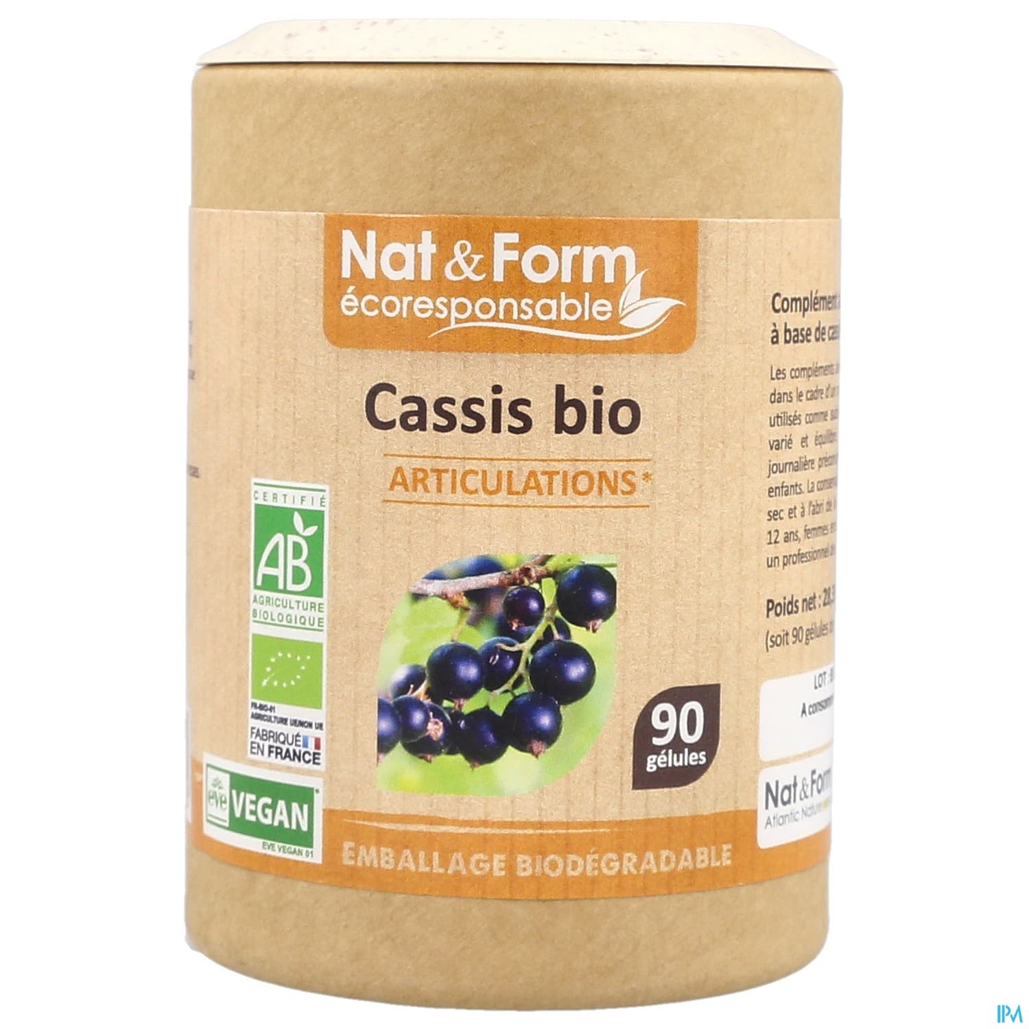 Nat Et Form Ecoresponsable Cassis Bio Gelule 90