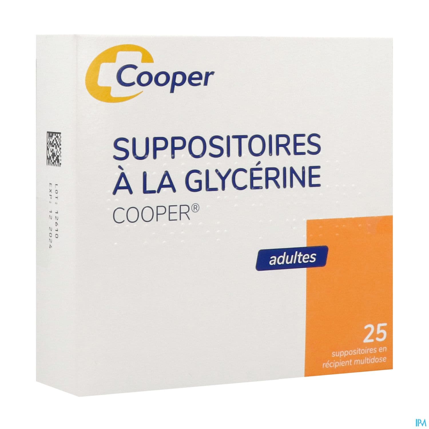Cooper Suppositoire Glycerine Adulte Vrac 25