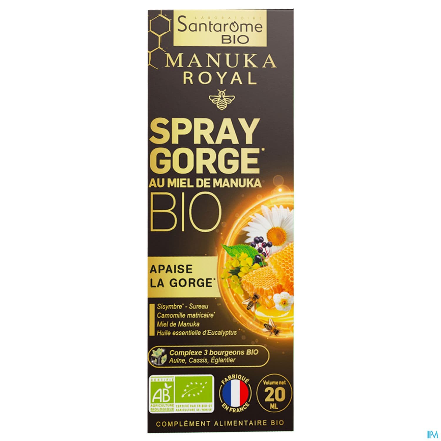 Santarome Spray Gorge Miel De Manuka Bio 20ml