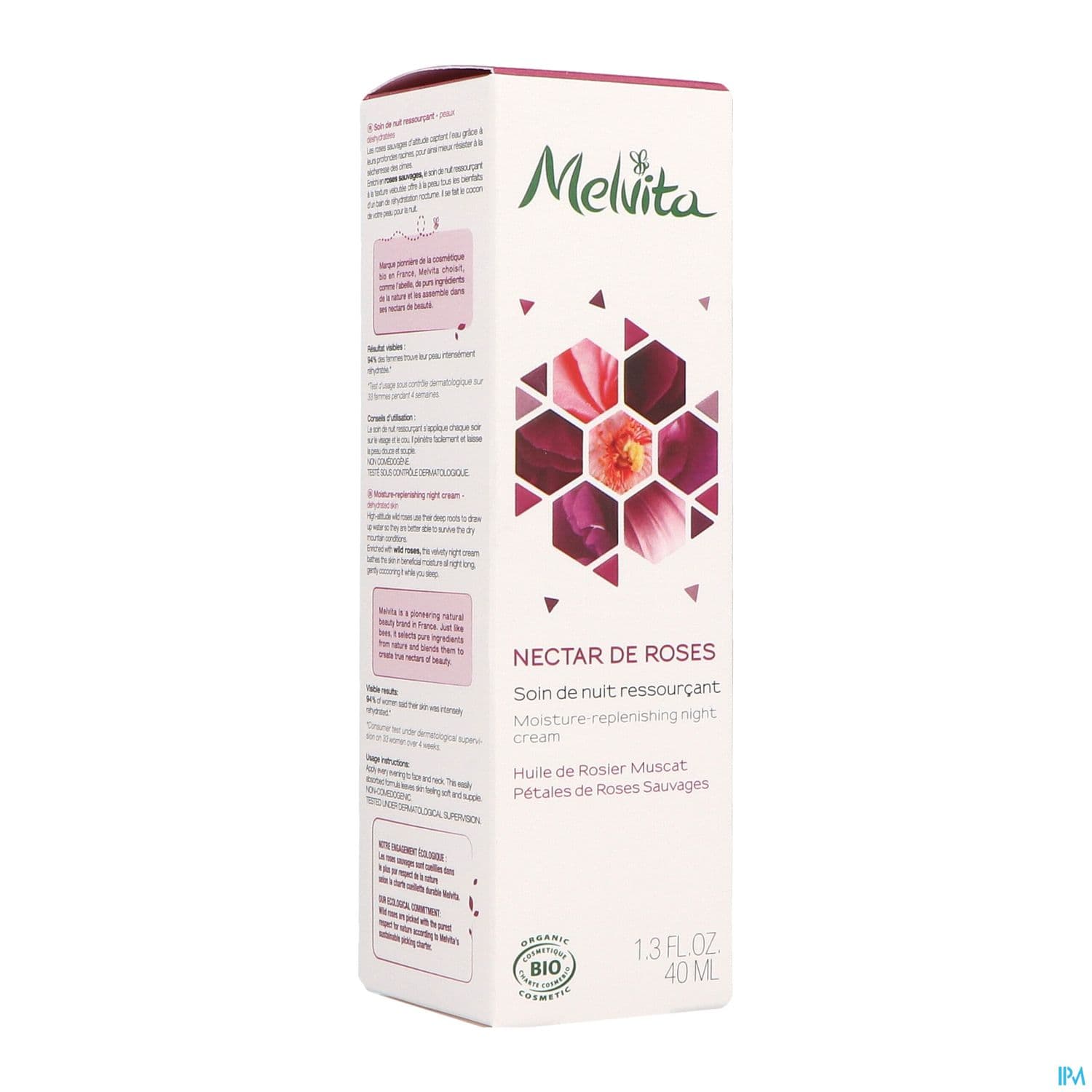 MELVITA NECTAR ROSE SOIN NUIT 40ML — Pharmacie Guy Môquet