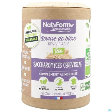 Nat Et Form Ecoresponsable Levure De Biere Revivifiable Bio Gelule Vegetale 90