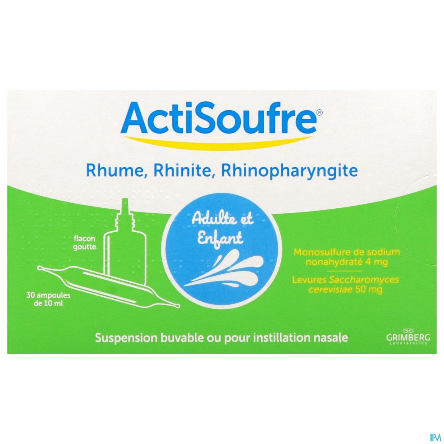 ACTISOUFRE AMP BUV NAS 10ML 30
