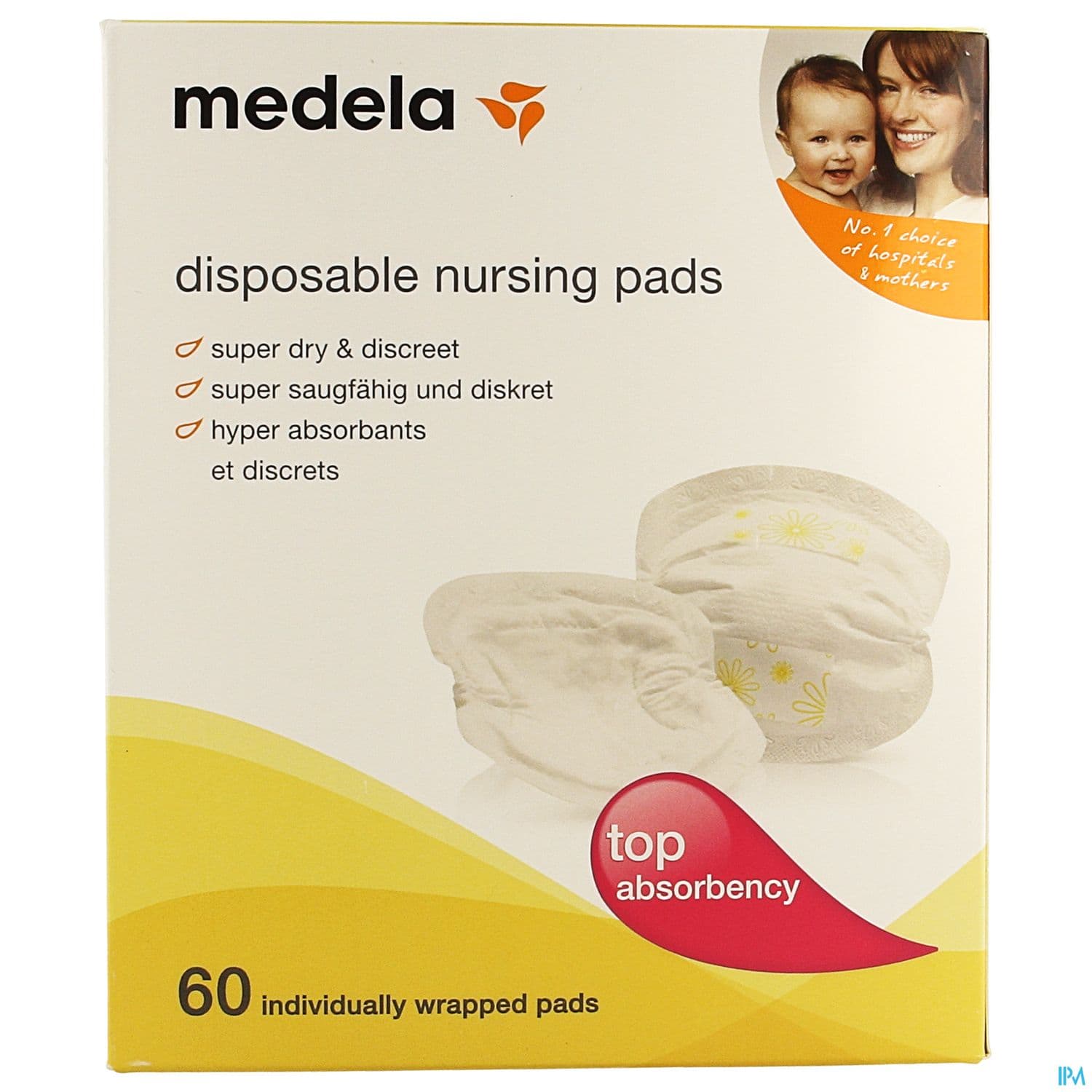 Medela Ultra Respirants Coussinet D'allaitement Adhesif Jetable 60