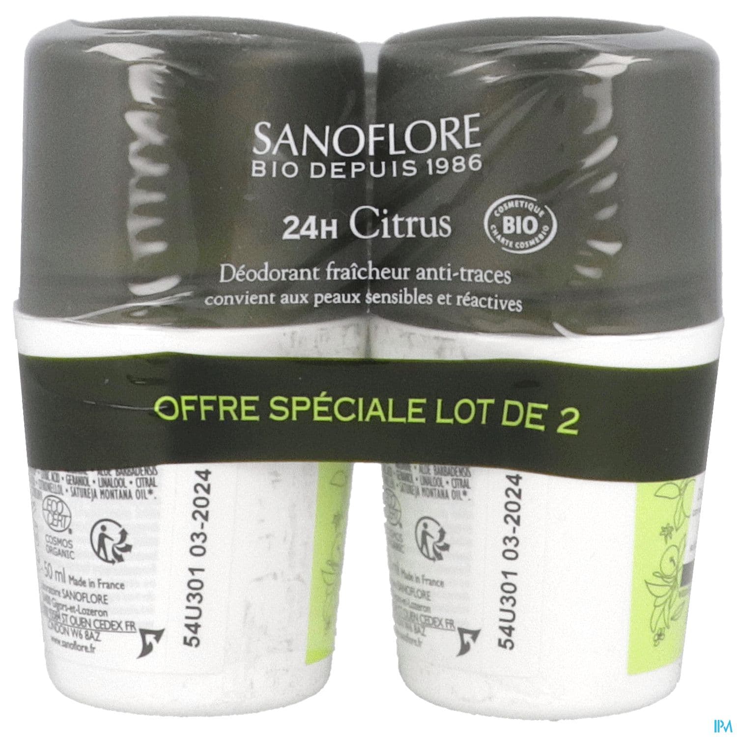 SANOFLORE DEO 24H CITRUS 50MLX2