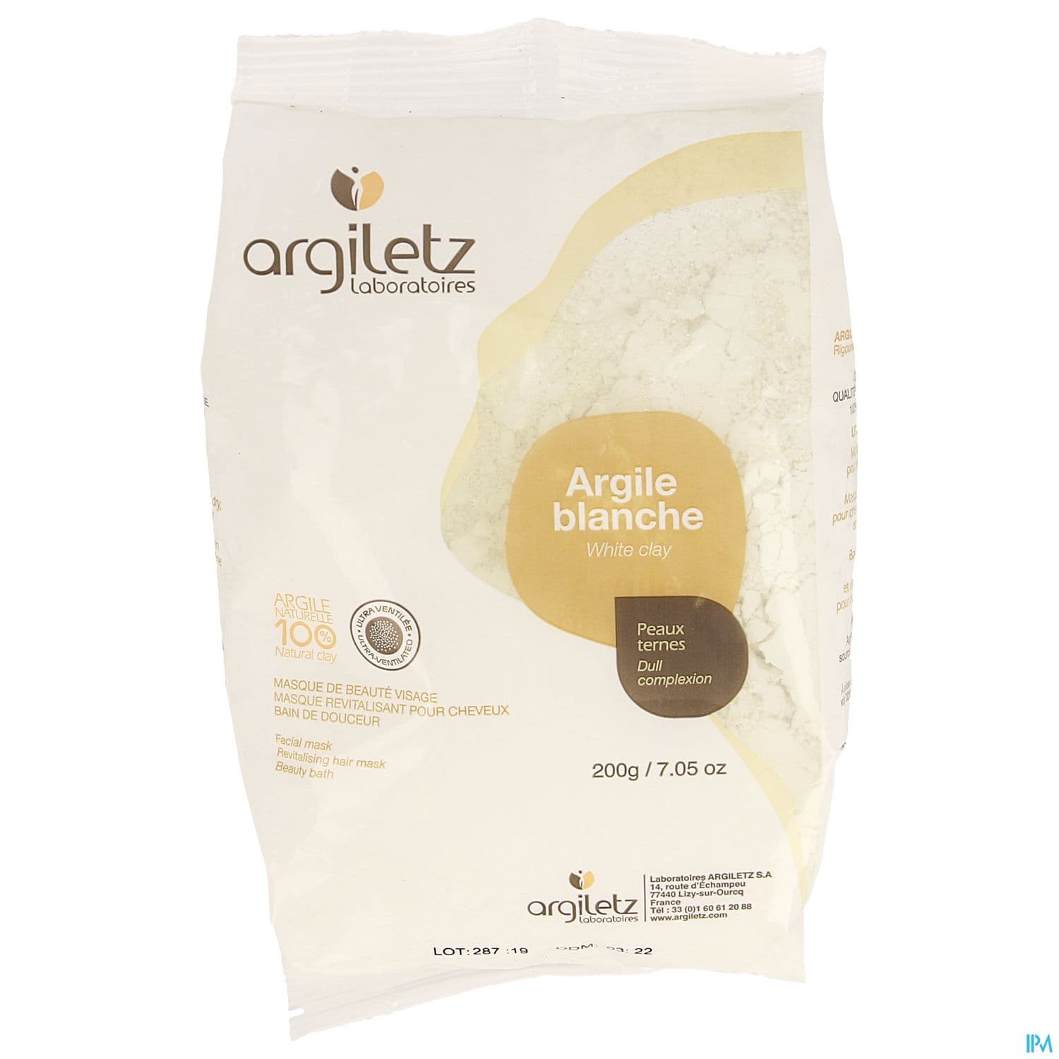 Argiletz Argile Blanche Poudre Ultraventilee 200g