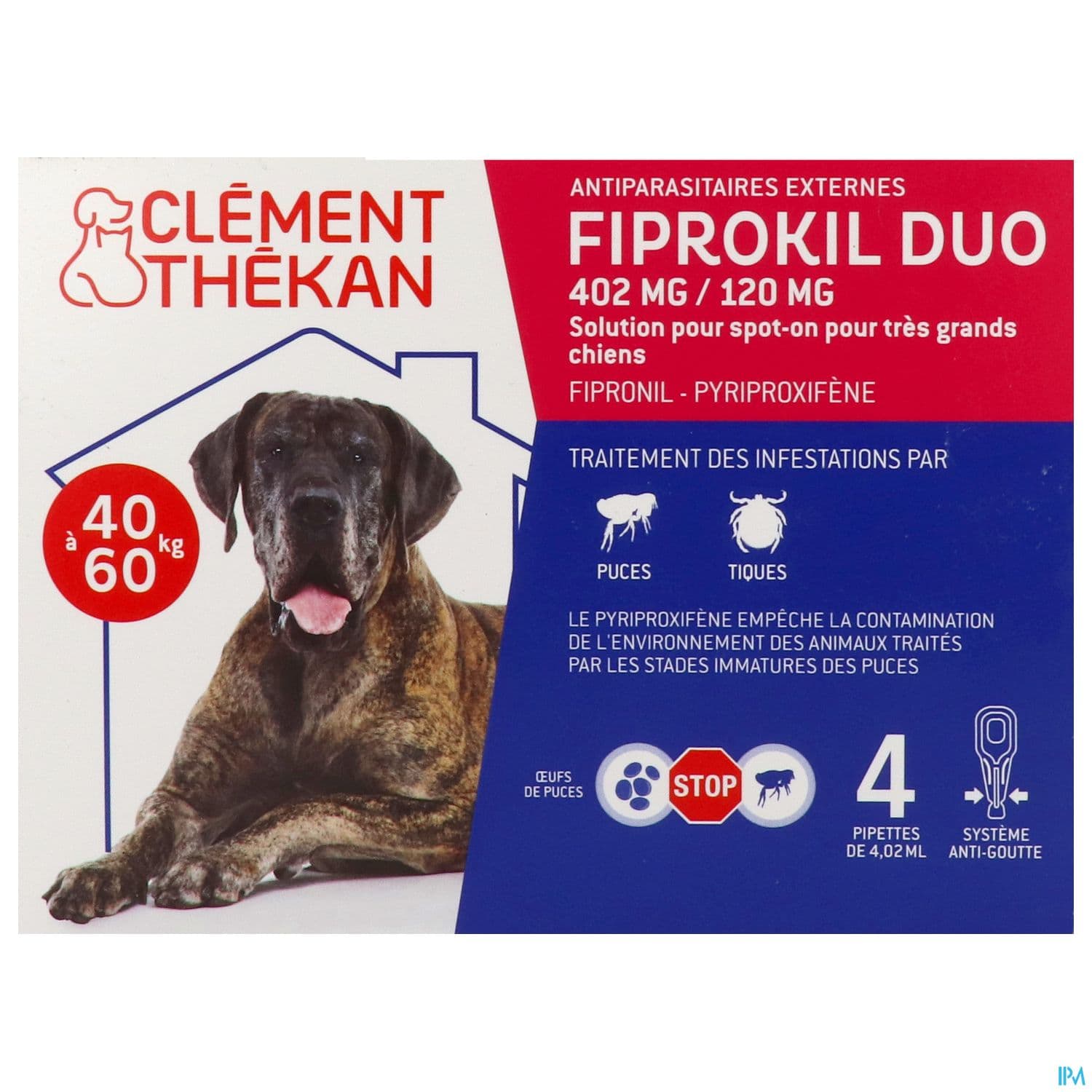 CLEM/THEK FIPROKIL DUO CHIEN 40-60