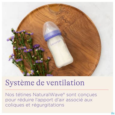 LANSINOH BIB VERRE NAT WAVE 240ML
