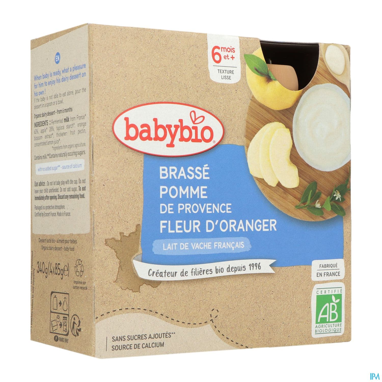BABYBIO GOURD BRASS POM/FL OR4X85G