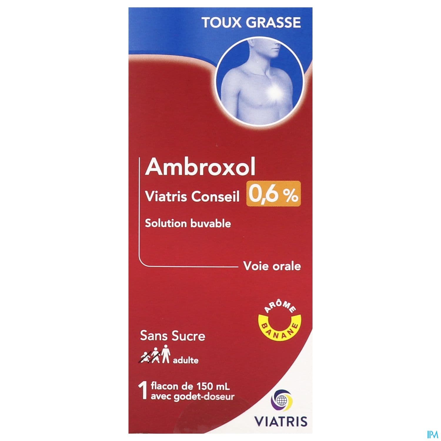 Ambroxol Viatris 0.6% Solution Buvable 150ml + Gobel