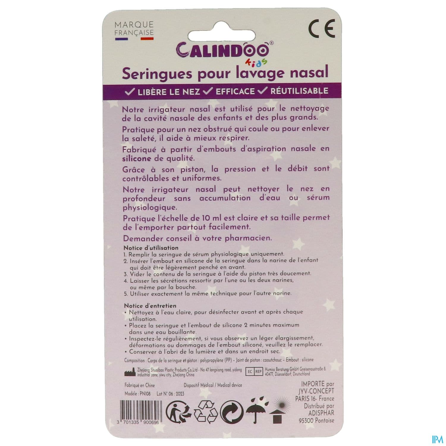 CALINDOO SERINGUE LAVAGE NASAL.