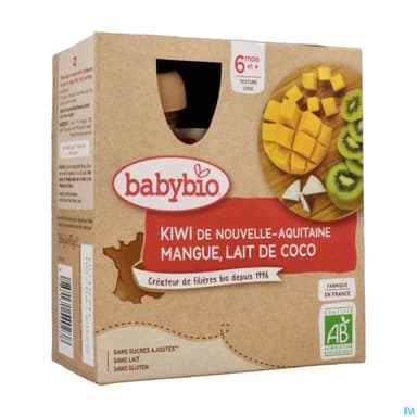 BABYBIO GOURD KIWI/MANG COCO 4X90G