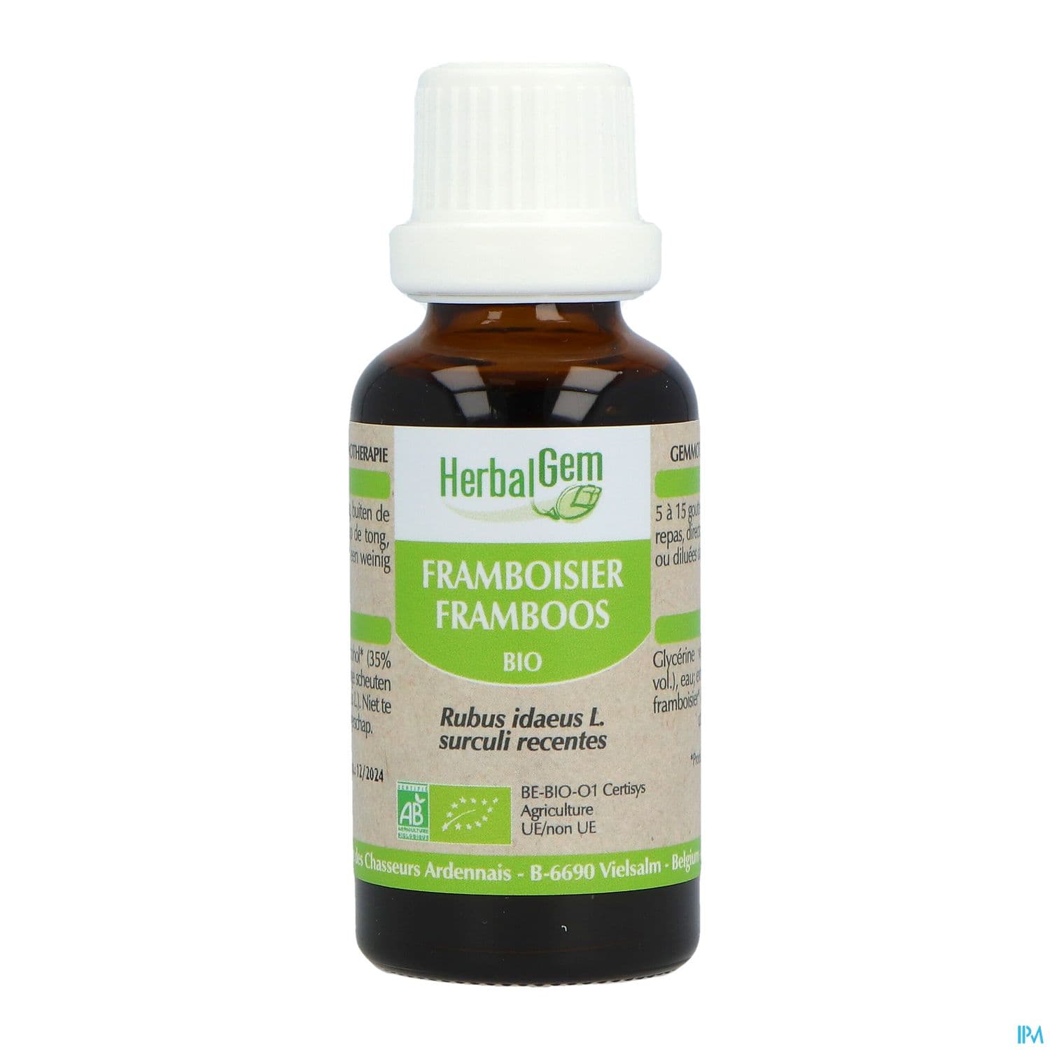 Herbalgem Framboisier Bourgeon Macerat Gl Bio 30ml