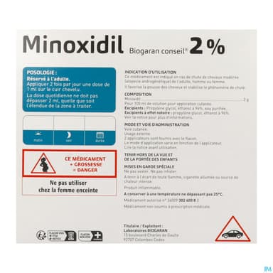 MINOXIDIL 2% BGR SOL EXT 60ML 3