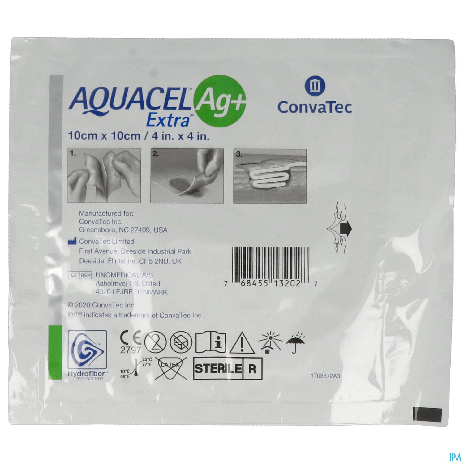 Convatec Aquacel Ag+ Extra Pansement 10cm X 10cm 10