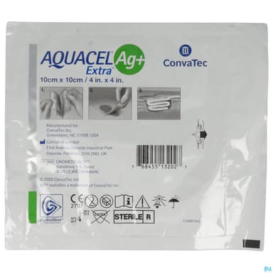 Convatec Aquacel Ag+ Extra Pansement 10cm X 10cm 10