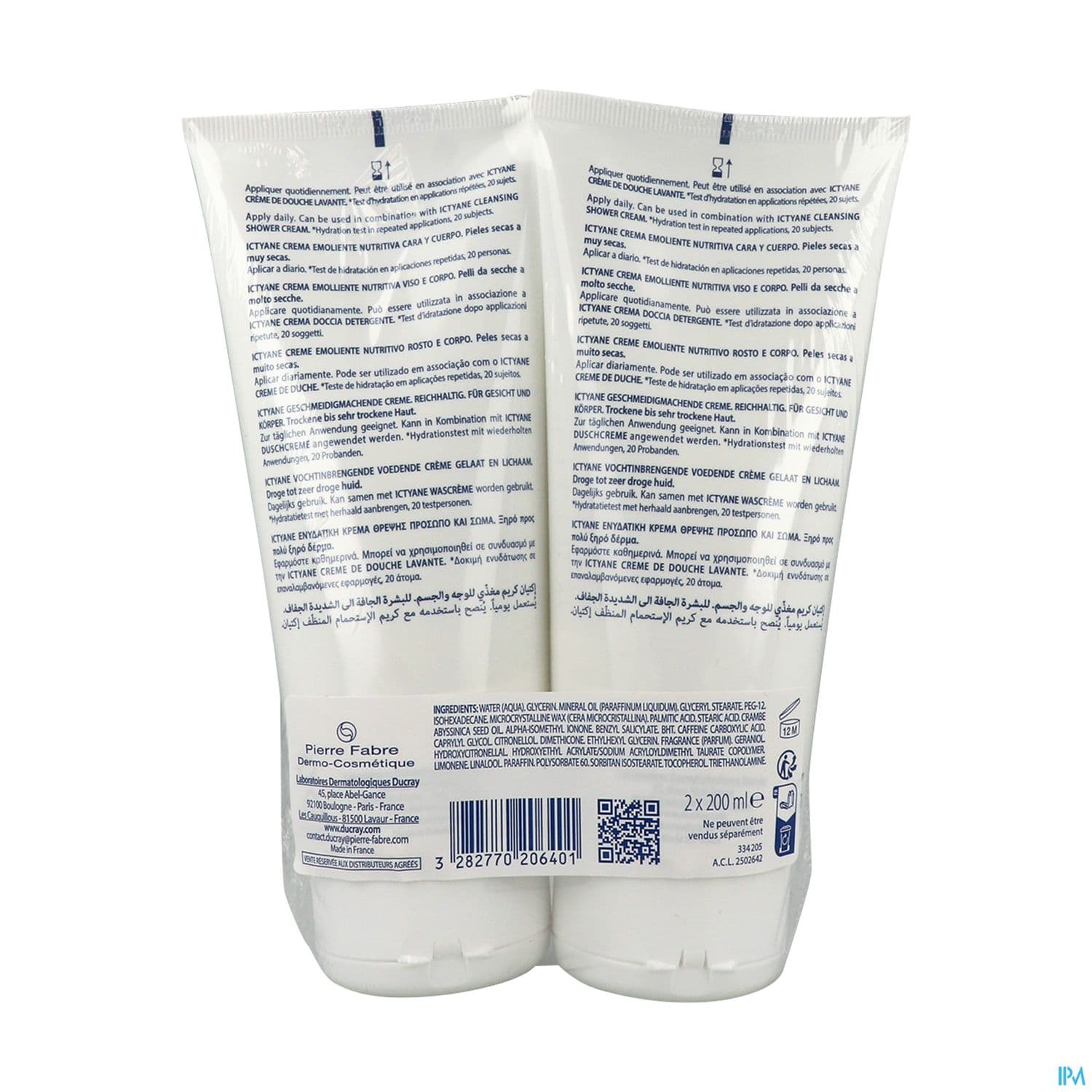 ICTYANE CR EMOL NUTRITIVE 200ML X2