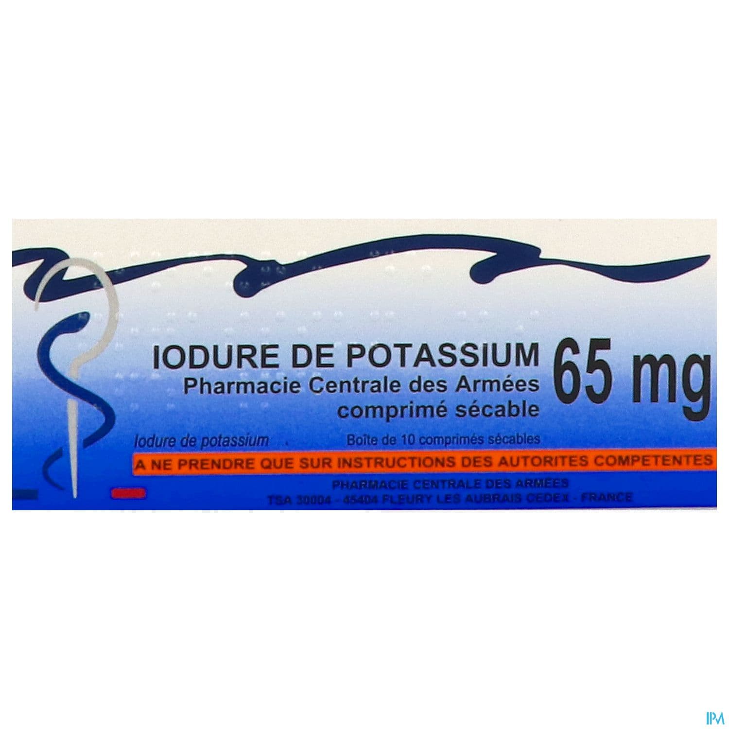 IODURE DE POTASSIUM65MG PCA CP S10