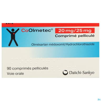 Coolmetec 20mg/25mg Comprime 90