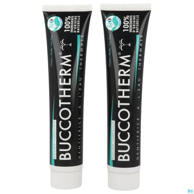 Buccotherm Dentifrice Bio Blancheur Charbon 75ml X2