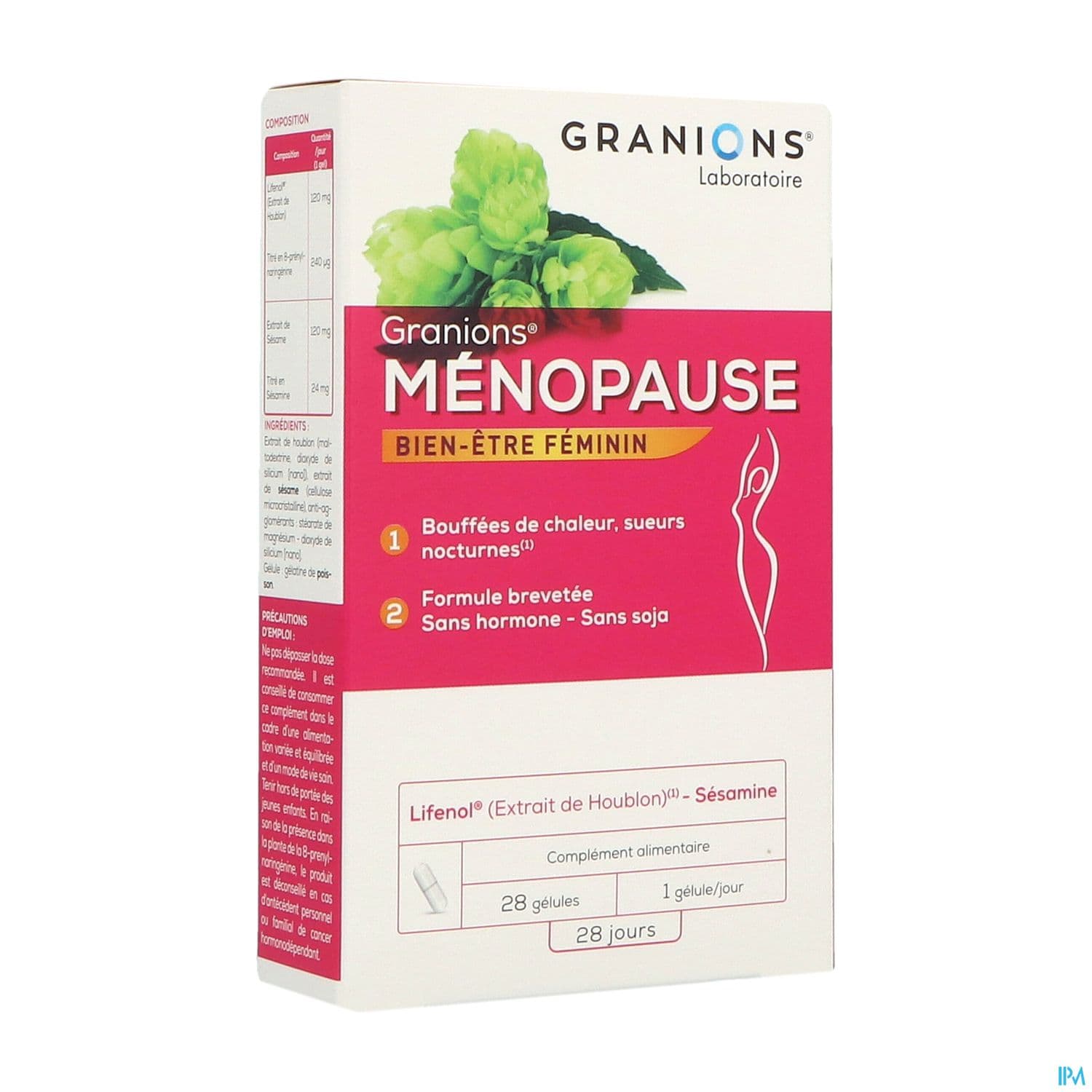 GRANIONS MENOPAUSE GELUL 28 — Grande Pharmacie des Halles Pharma