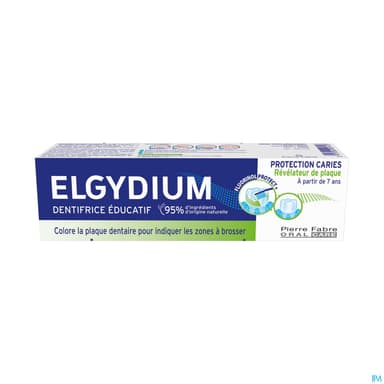 Elgydium Dentifrice Educatif Revelateur De Plaque Arome Pomme Fraiche 50ml