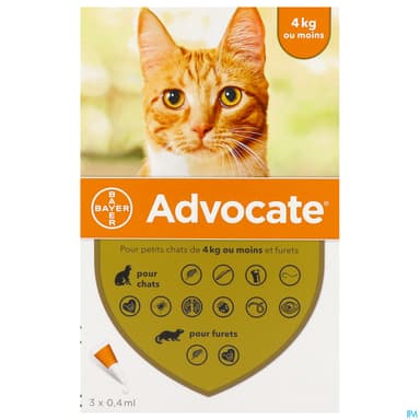 Advocate Chat Petit Spot On Solution 0ml4 X 3
