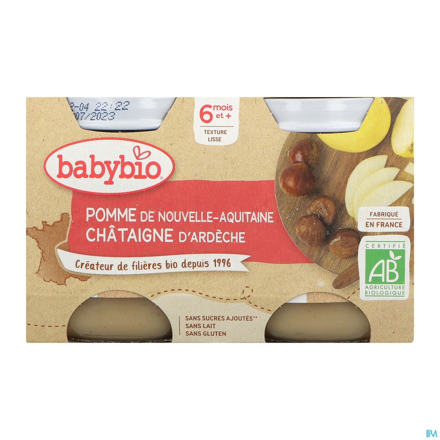 Babybio De Nouvelle Aquitaine Chataigne D'ardeche 6m 130g X2
