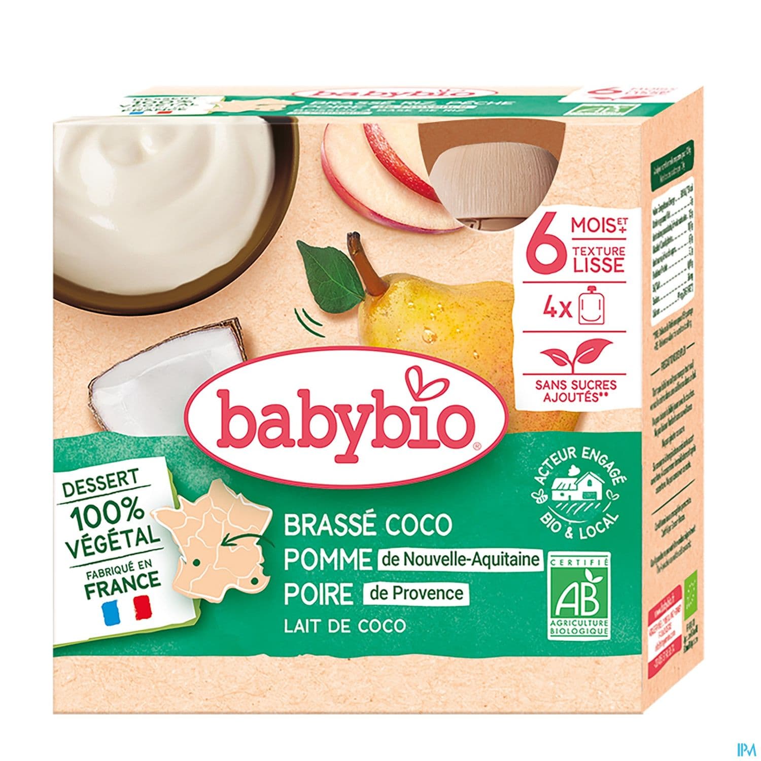 BABYBIO GOURD COCO POM/POIRE 4X85G — Grande Pharmacie Bastille Faubourg - Apothical - Nexum