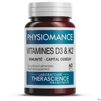 PHYSIOMANCE VITAMINES D3&K2 CAPS60