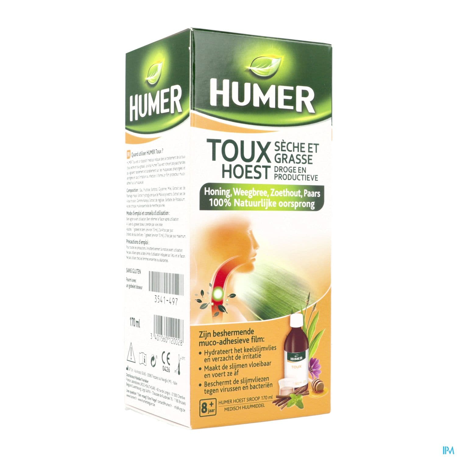 HUMER TOUX MIEL/PLANT/REG SP 170ML