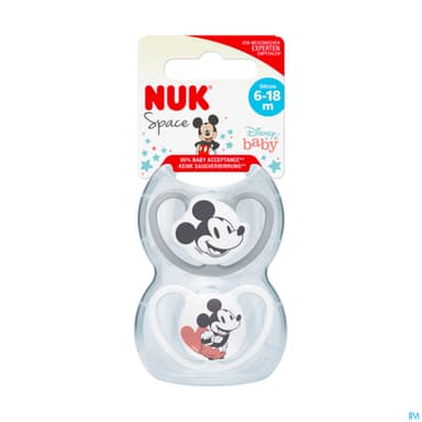 SUCET NUK PHYS SILIC 6-18M MICKEY2