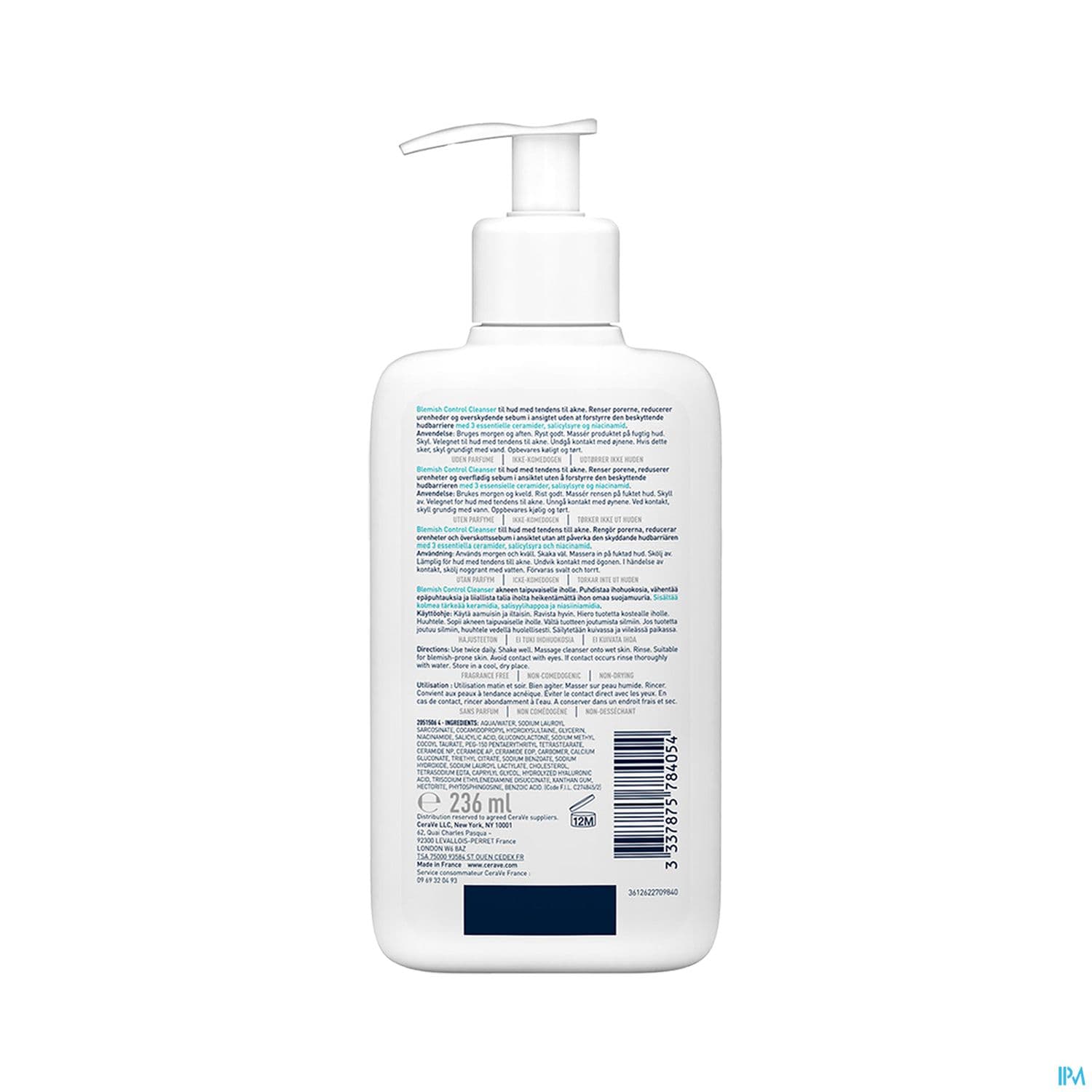 CERAVE GEL MOUSSANT A/IMPERF 236ML