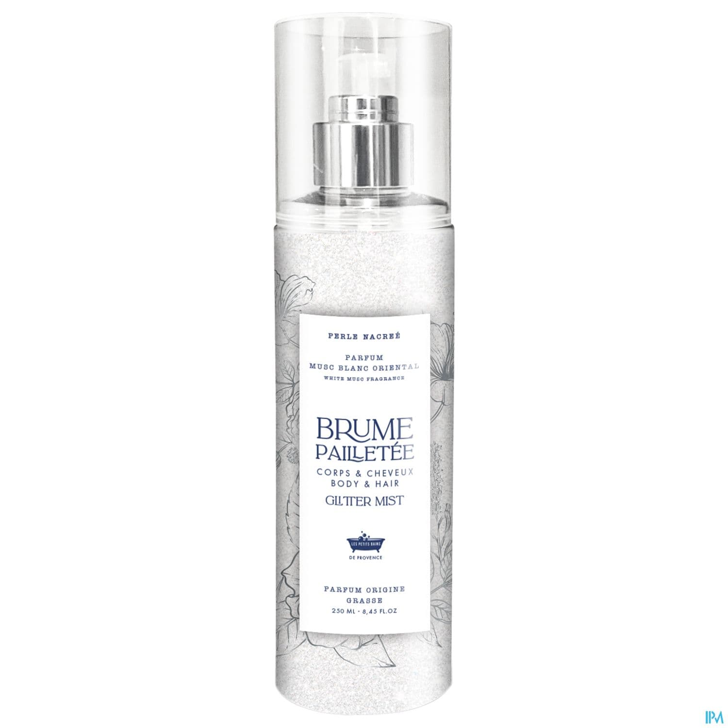 Les Petits Bains De Provence Brume Pailletee Perle Nacree Musc Blanc 250ml