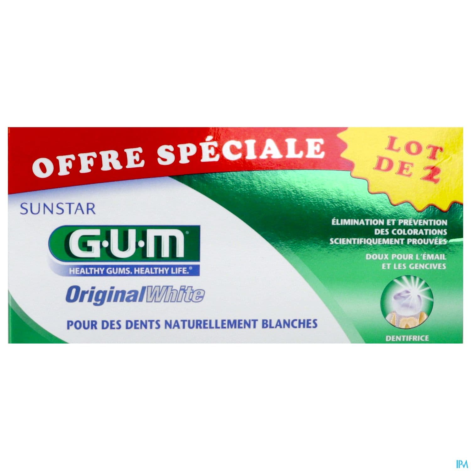 Gum Original White Dentifrice 75ml X2