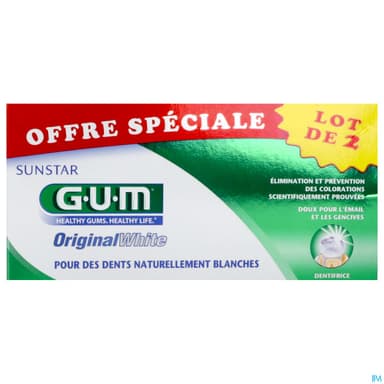 Gum Original White Dentifrice 75ml X2