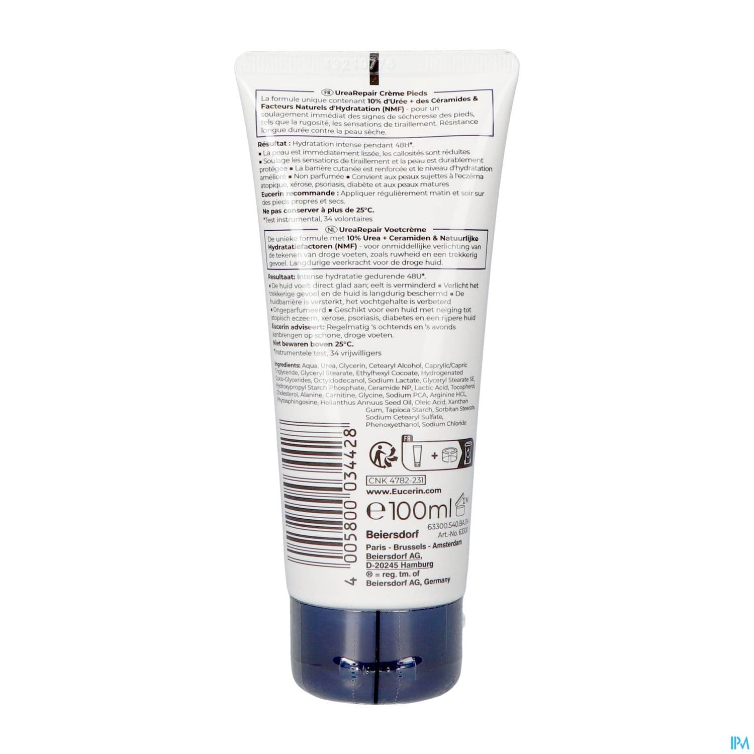 Eucerin Urearepair Plus Creme Pieds 10 D Uree Tube 100ml