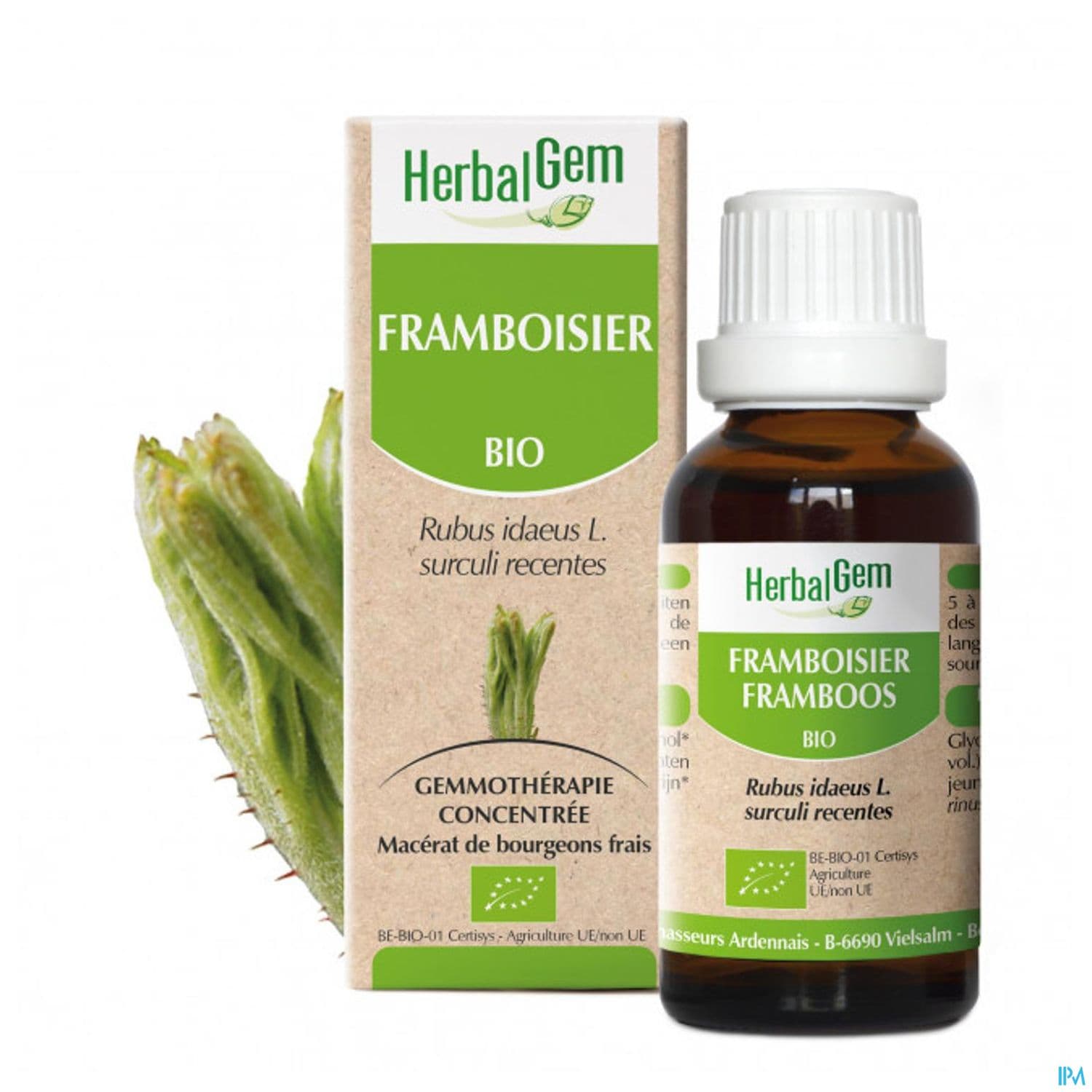 Herbalgem Framboisier Bourgeon Macerat Gl Bio 30ml