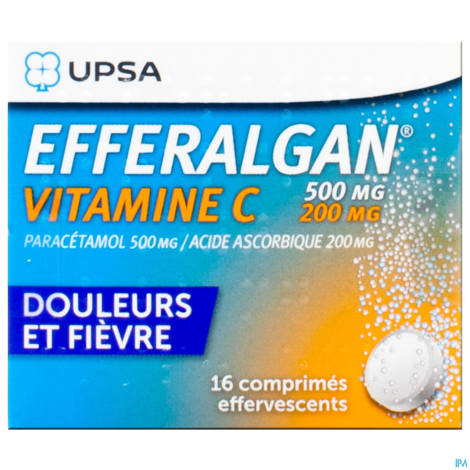 Efferalgan Vitamine C 500mg/200mg Comprime Effervesc 16
