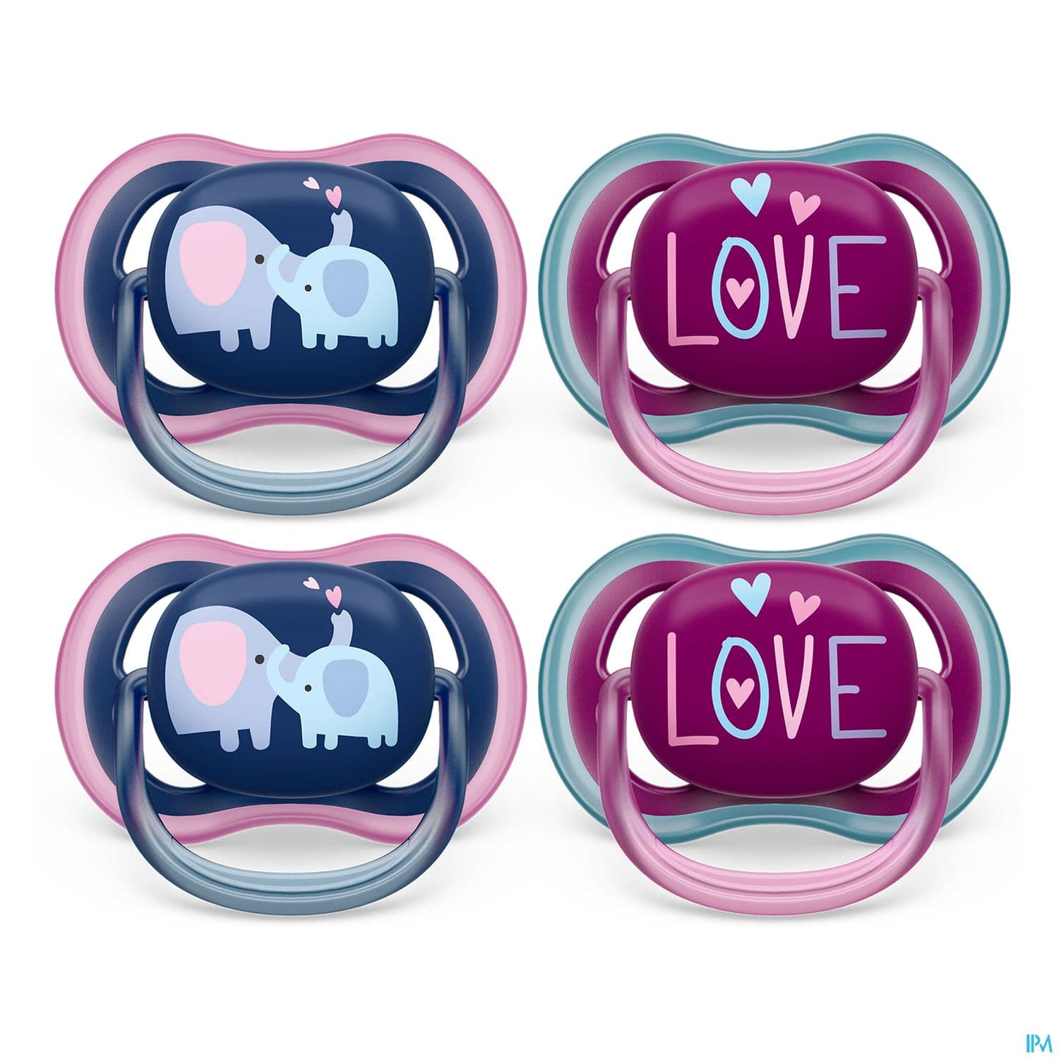 Avent Sucette Ultra Air +18mois Elephant Love X2