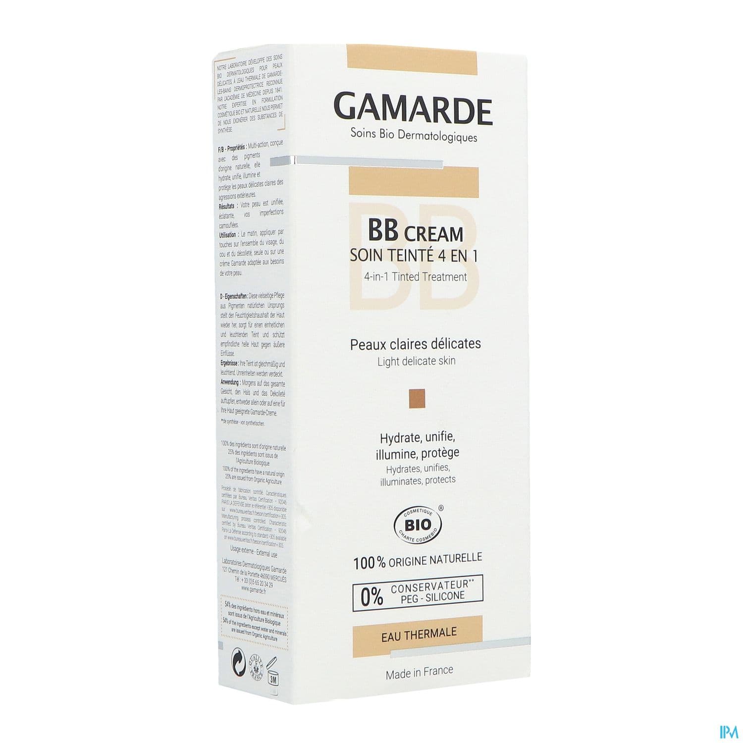 Gamarde Bb Cream Peau Claire Bio 40g