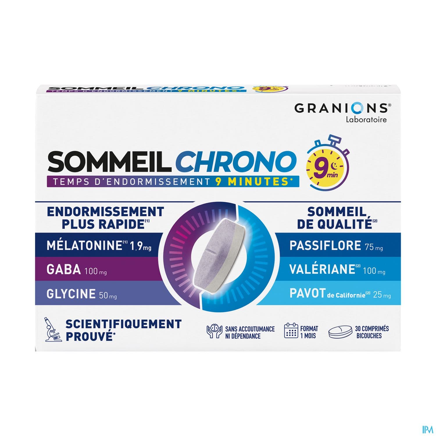 Granions Sommeil Chrono 9min Comprime 30