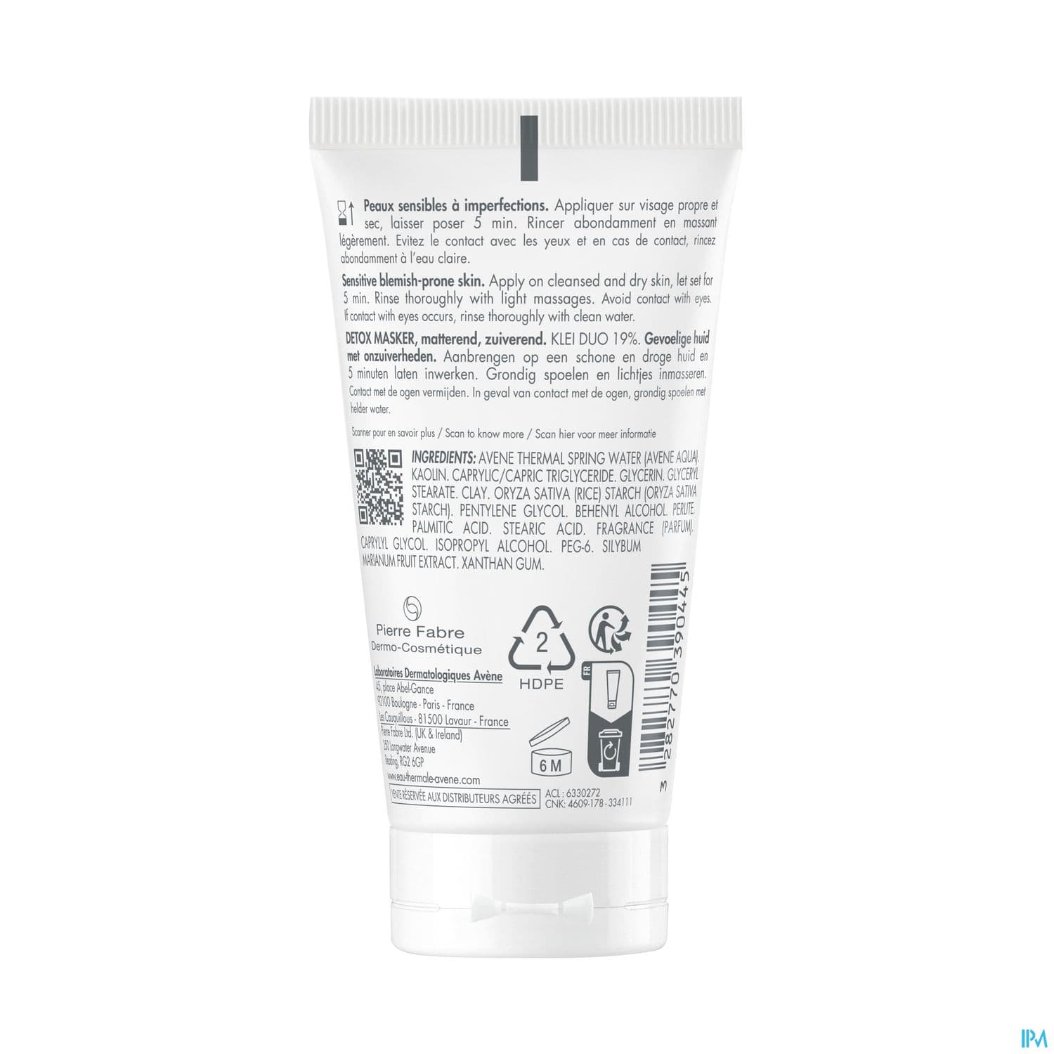 Eau Thermale Avene Cleanance Mask Masque Gommage 50ml