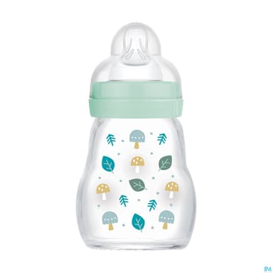 BIB MAM VERRE TETIN DEB1 BLEU170ML