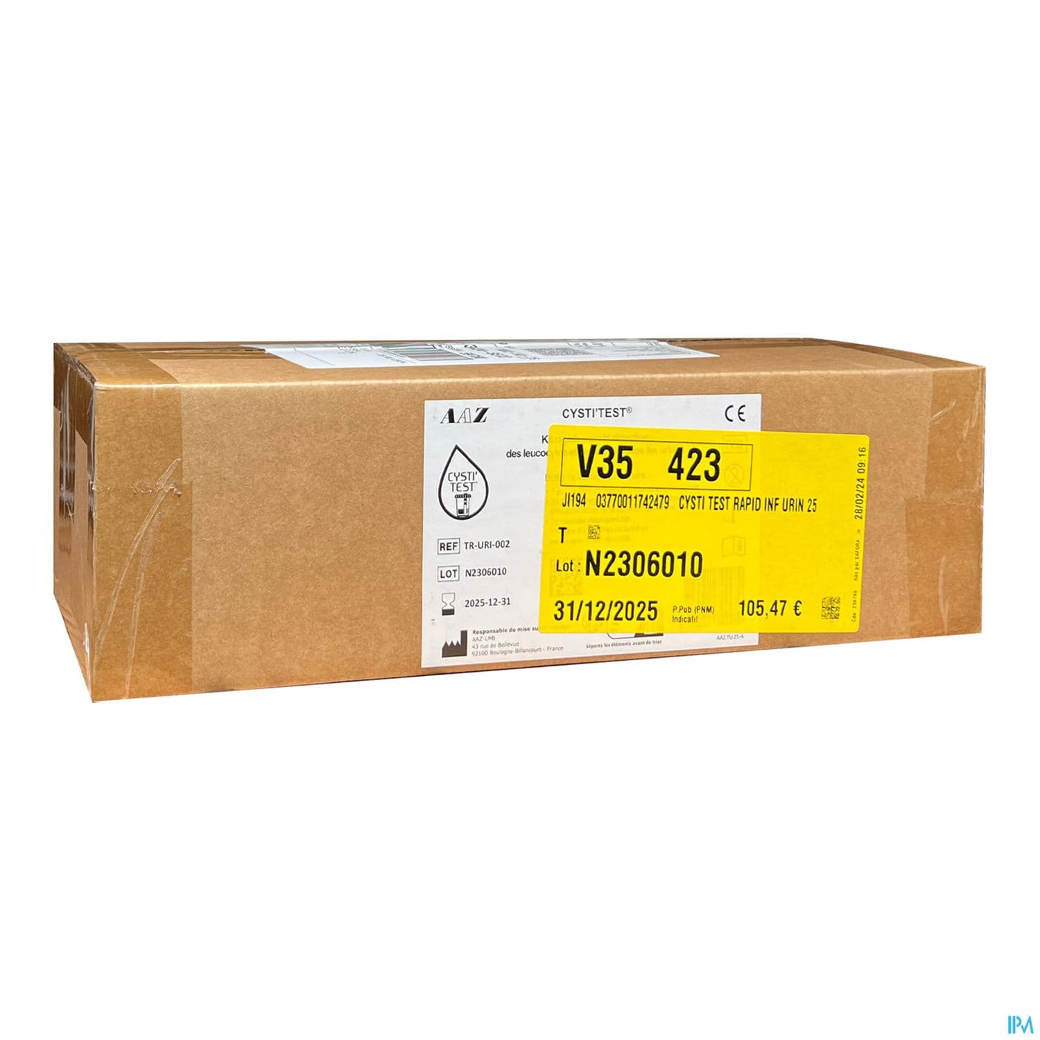 CYSTI'TEST AAZ TEST URINAIRE X25