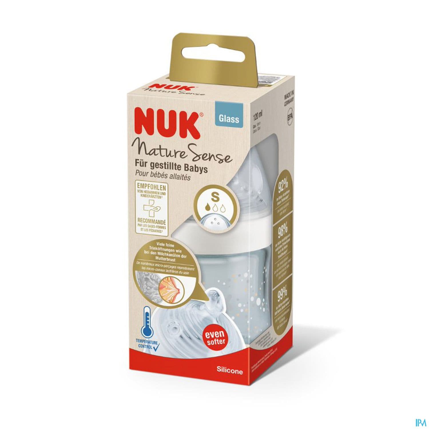 BIB NAT SENS TC 0-6M TM VERRE120ML — Pharmacie Du Chatelet - Orleans